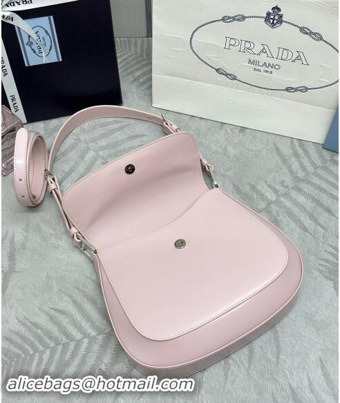 Low Cost Prada Cleo Brushed Leather Shoulder Bag 1BD303 Pink 2024