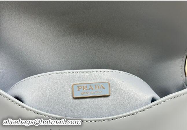 Buy Fashionable Prada Cleo Brushed Leather Shoulder Bag 1BD303 Blue 2024