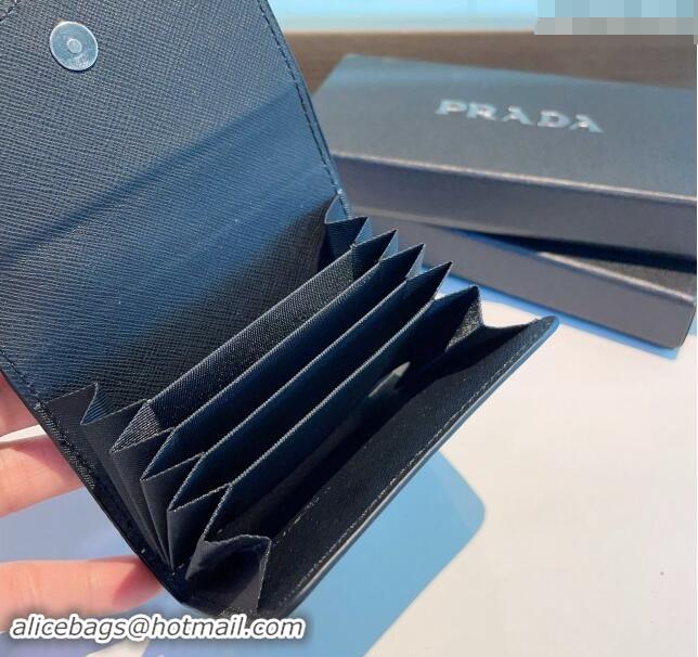 Unique Grade  Prada Flap Card Case 0513 Black 2024