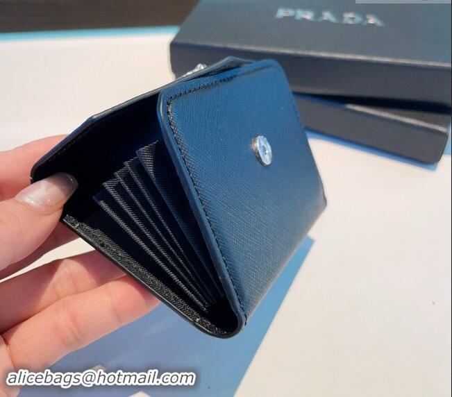 Unique Grade  Prada Flap Card Case 0513 Black 2024