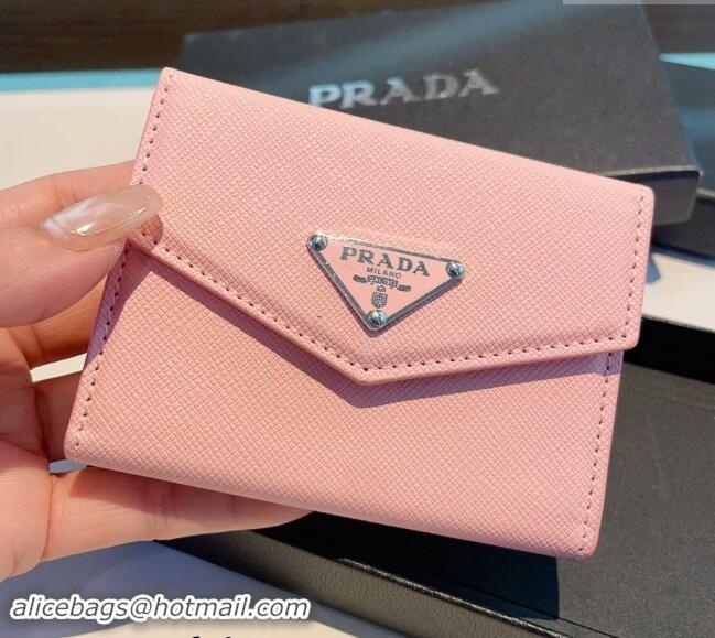 Pretty Style Prada Flap Card Case 0513 Pink 2024