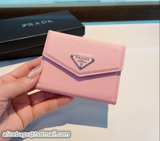 Pretty Style Prada Flap Card Case 0513 Pink 2024