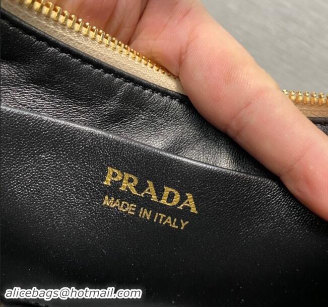 Fashion Show Collections Prada Leather Shoulder Bag 1BC194 Beige 2024