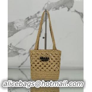 Well Crafted Prada Crochet tote mini bag 1BG494 Beige 2024