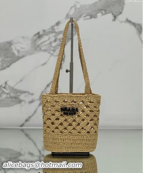 Well Crafted Prada Crochet tote mini bag 1BG494 Beige 2024