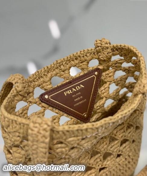 Well Crafted Prada Crochet tote mini bag 1BG494 Beige 2024