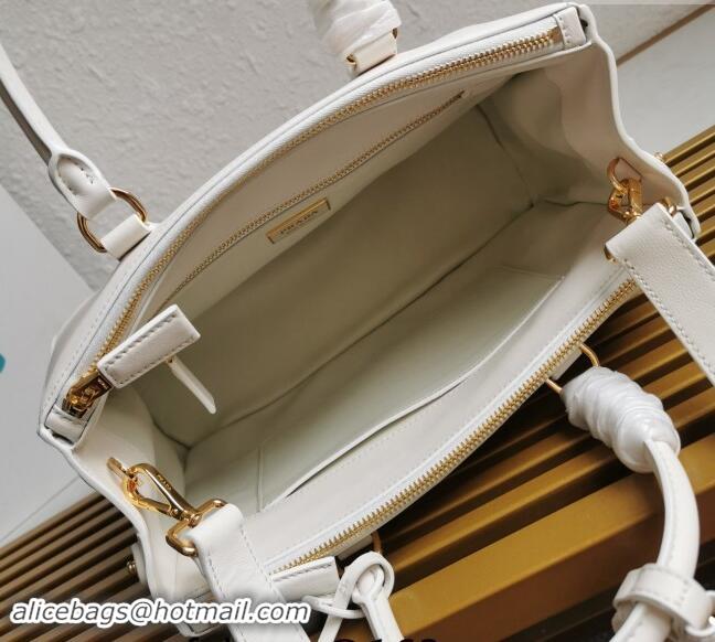 Super Quality Prada Large Prada Galleria leather top handle bag 1BA274 White 2024