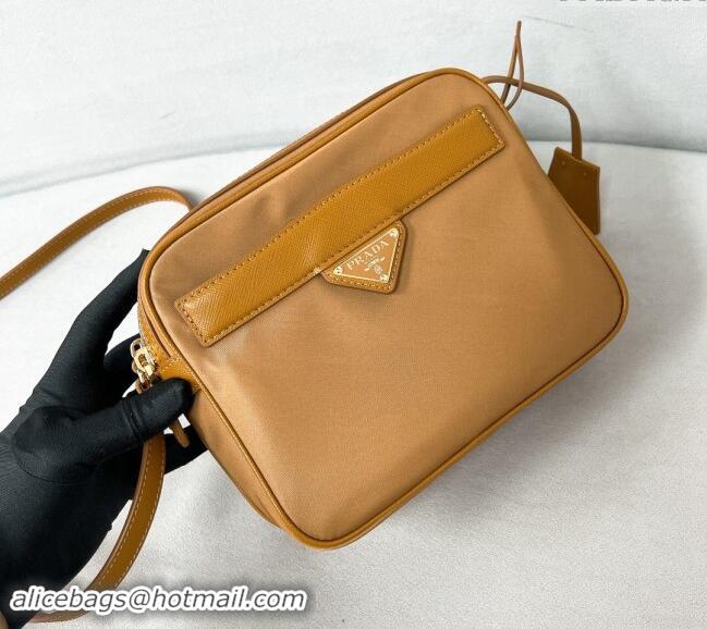 Market Sells Prada Re-Edition 1978 Re-Nylon and Saffiano leather mini shoulder bag 1BH218 Brown 2024