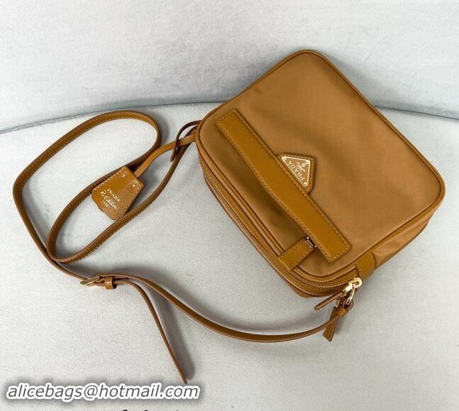 Market Sells Prada Re-Edition 1978 Re-Nylon and Saffiano leather mini shoulder bag 1BH218 Brown 2024