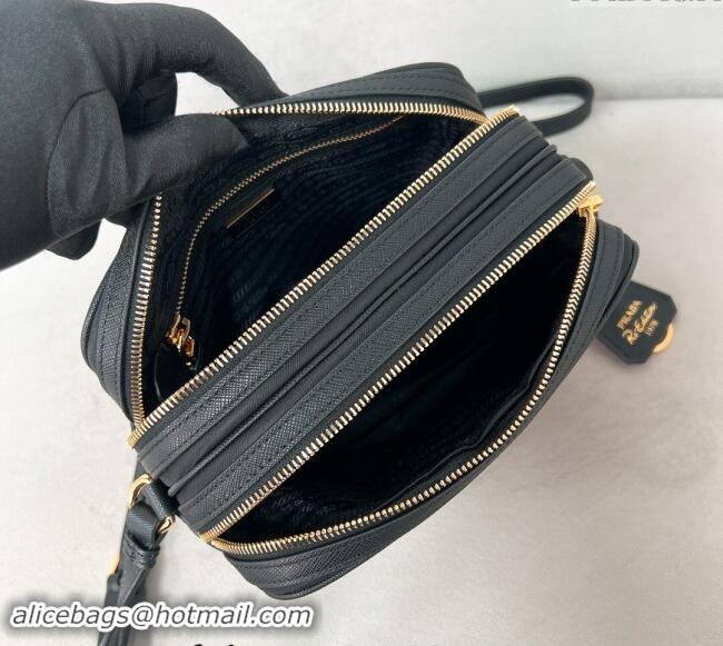 Best Price Prada Re-Edition 1978 Re-Nylon and Saffiano leather mini shoulder bag 1BH218 Black 2024