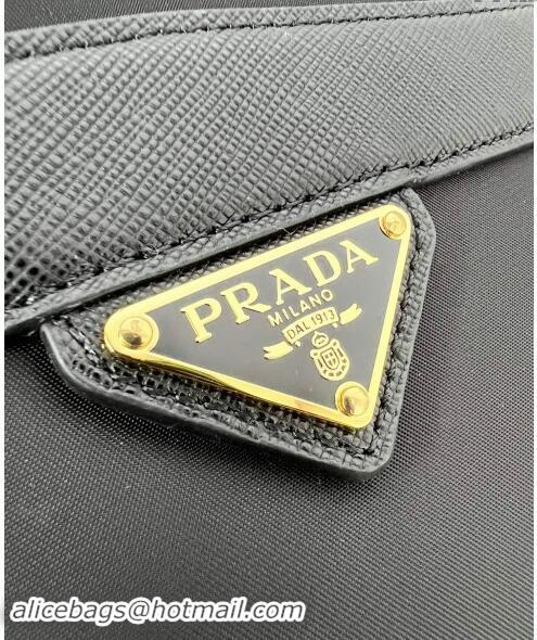 Best Price Prada Re-Edition 1978 Re-Nylon and Saffiano leather mini shoulder bag 1BH218 Black 2024