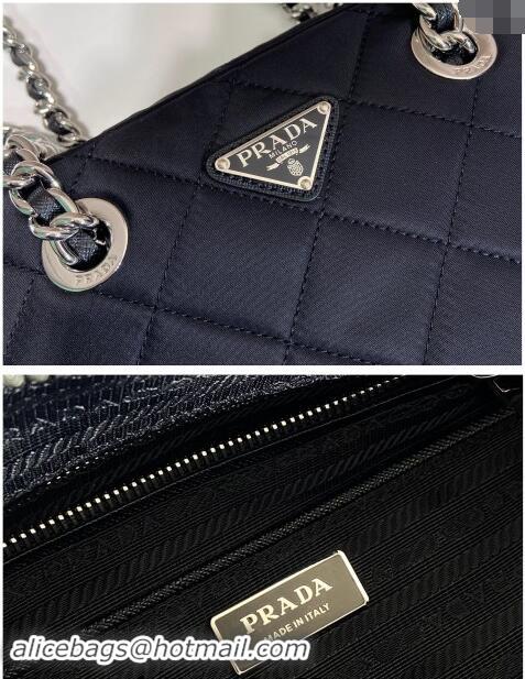 Top Grade Prada Quilted Nylon Large Camera Chain Bag 1BD641 Black 2024