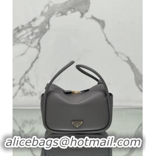 Pretty Style Prada Leather handbag 1BA451 Grey 2024