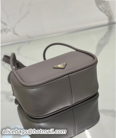 Pretty Style Prada Leather handbag 1BA451 Grey 2024