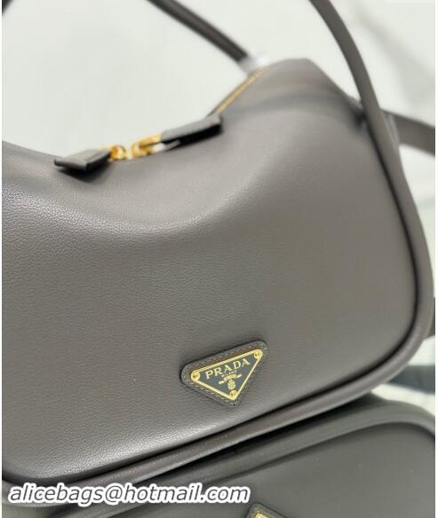 Pretty Style Prada Leather handbag 1BA451 Grey 2024