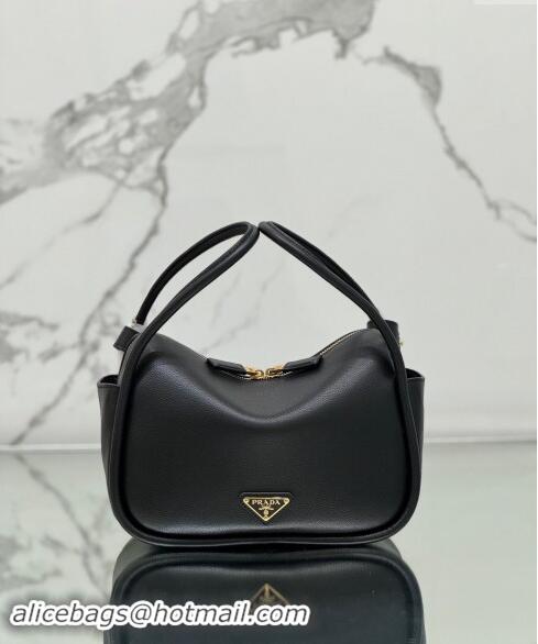 Grade Quality Prada Leather handbag 1BA451 Black 2024