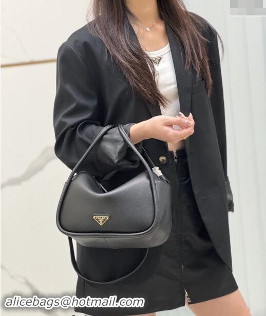 Grade Quality Prada Leather handbag 1BA451 Black 2024