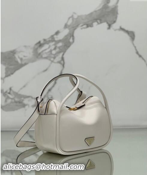 Unique Style Prada Leather handbag 1BA451 White 2024