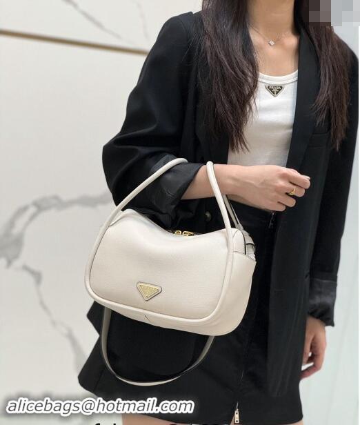 Unique Style Prada Leather handbag 1BA451 White 2024