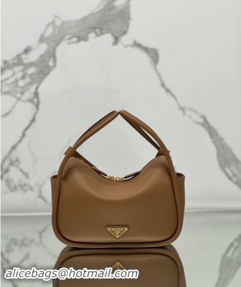 Top Quality Prada Leather handbag 1BA451 Brown 2024