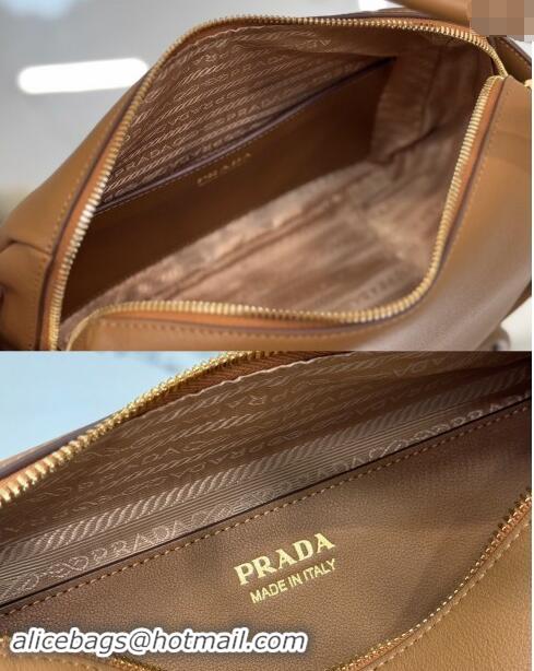 Top Quality Prada Leather handbag 1BA451 Brown 2024