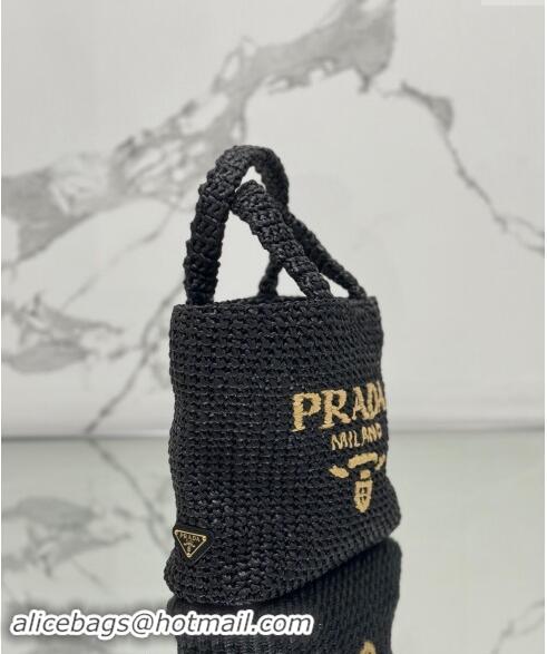 Market Sells Prada Small Crochet Tote bag 1BG422 Black/Beige 2024