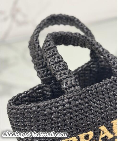 Market Sells Prada Small Crochet Tote bag 1BG422 Black/Beige 2024