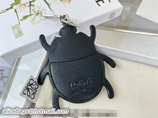 Well Crafted Loewe Beetles Calfskin Bag Charm and Key Holder L8125 Grey 2023