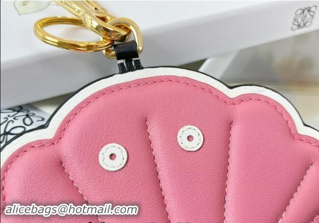 Good Taste Loewe Shell Calfskin Bag Charm and Key Holder L8125 Pink 2023