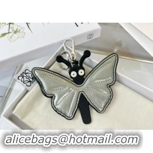 New Design Loewe Butterfly Calfskin Bag Charm and Key Holder L8125 Grey 2023