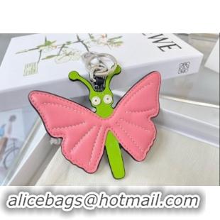 Low Price Loewe Calfskin Butterfly Bag Charm and Key Holder L8125 Pink 2023