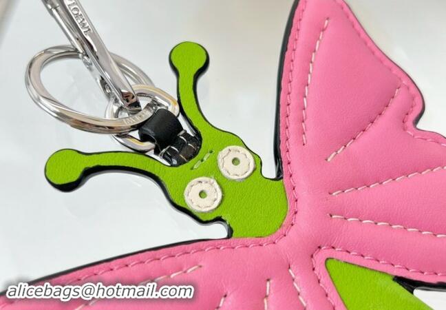 Low Price Loewe Calfskin Butterfly Bag Charm and Key Holder L8125 Pink 2023