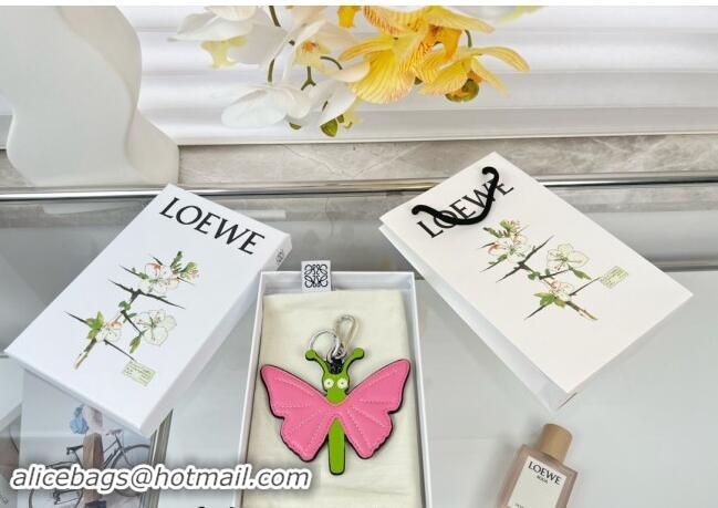 Low Price Loewe Calfskin Butterfly Bag Charm and Key Holder L8125 Pink 2023