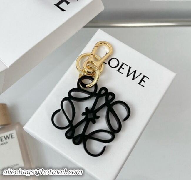 New Design Loewe Anagram Bag Charm and Key Holder 1207 Black 2023