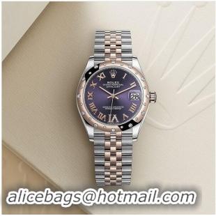 Super Quality Rolex Datejust Watch 36mm In Oystersteel Everose Gold And Diamonds M126232