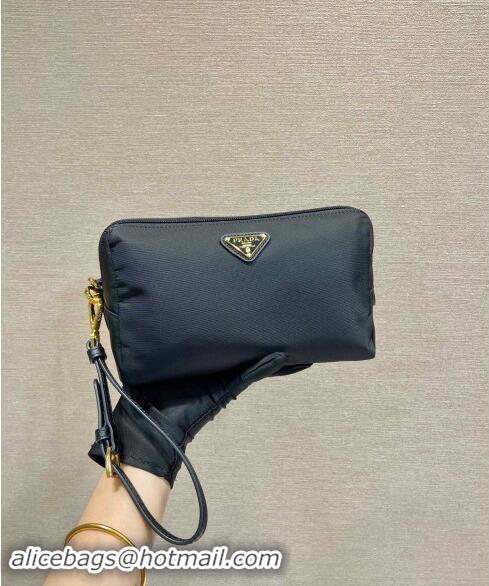 Pretty Style Prada Re-Nylon pouch 1NS693 Black/Gold 2024