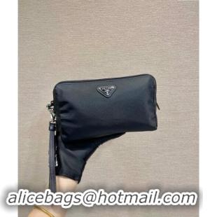 Low Price Prada Re-Nylon pouch 1NS693 Black/Silver 2024