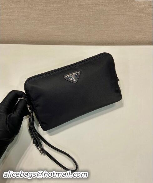 Low Price Prada Re-Nylon pouch 1NS693 Black/Silver 2024