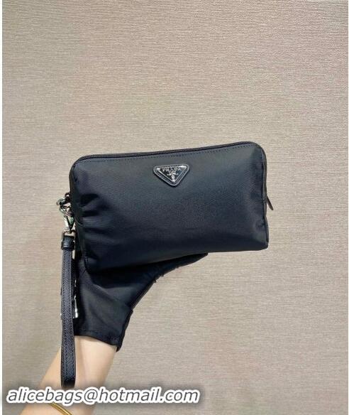 Low Price Prada Re-Nylon pouch 1NS693 Black/Silver 2024