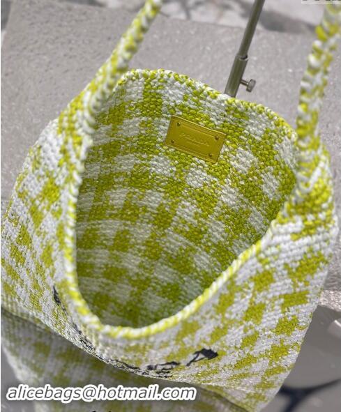 Pretty Style Prada Raffia-Like Crochet Tote bag 1BC182 Green 2024