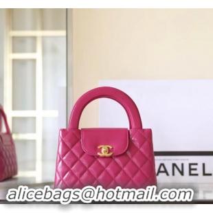 Unique Discount Chanel Mini Shopping Bag in Shiny Calfskin AS4416 Fucsia