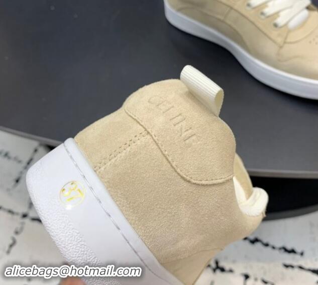 Hot Style Celine Trainer Suede Low Sneakers Beige 813021