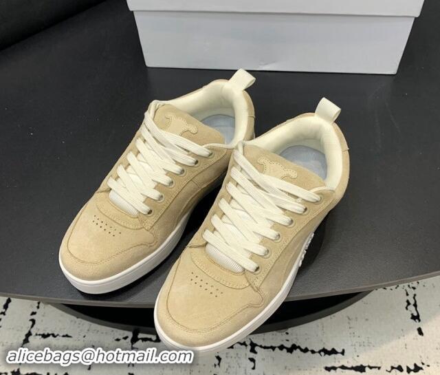 Hot Style Celine Trainer Suede Low Sneakers Beige 813021