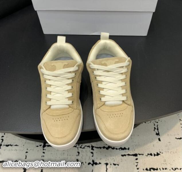 Hot Style Celine Trainer Suede Low Sneakers Beige 813021