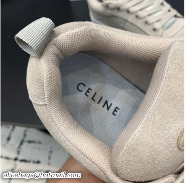 Stylish Celine Trainer Suede Low Sneakers Grey 813022