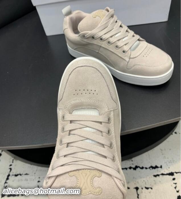 Stylish Celine Trainer Suede Low Sneakers Grey 813022