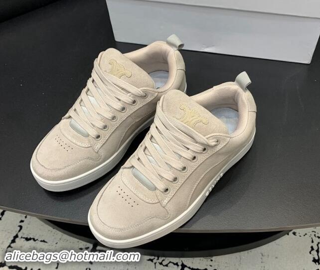 Stylish Celine Trainer Suede Low Sneakers Grey 813022