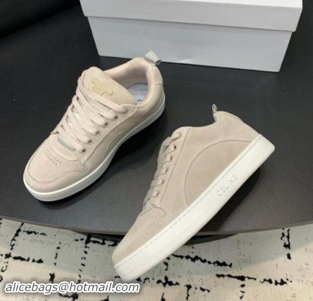 Stylish Celine Trainer Suede Low Sneakers Grey 813022