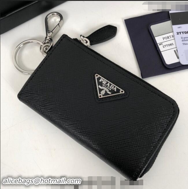 Famous Brand Prada Saffiano Leather Mini Pouch 2TT085 Black 2024