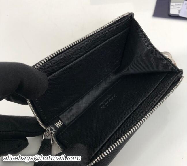 Famous Brand Prada Saffiano Leather Mini Pouch 2TT085 Black 2024